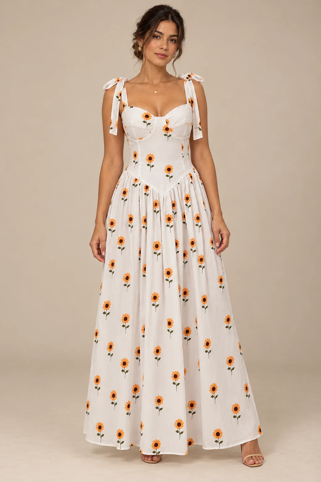 Vestido Bela Girassol com Bojo e Short Embutido | Dona Bela