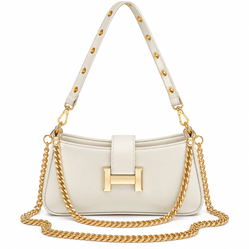 Bolsa Feminina Heloísa com 3 Alças e Corrente | Dona Bela