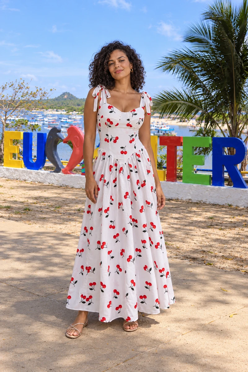 Vestido Maitê Crepe Dunnas com Short | Dona Bela